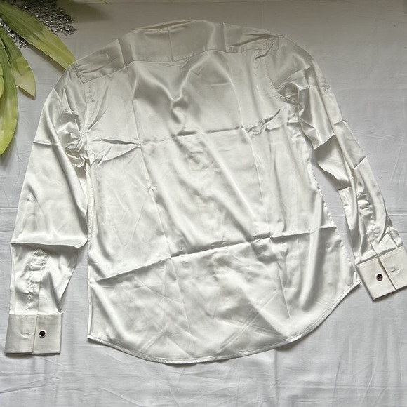 ⭐️nwt COOFANDY Long Sleeve Satin Silk Like Dress Shirt⭐️ - Picture 7 of 10